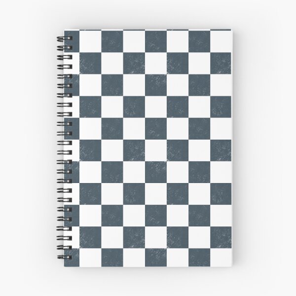 Item preview, Distressed deep sea navy blue and white chess checkerboard pattern designed and sold by PrettywithColor.