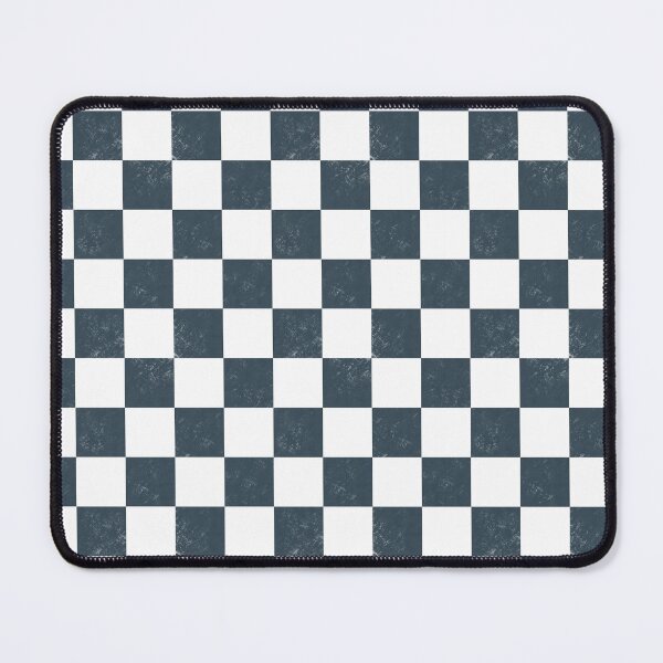 Item preview, Distressed deep sea navy blue and white chess checkerboard pattern designed and sold by PrettywithColor.