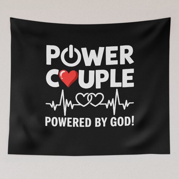 Item preview, Power Couple Christian Couple Matching designed and sold by KarimSoCute.