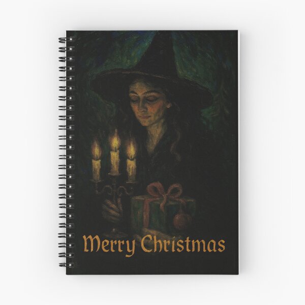 Item preview, Van Gogh-Inspired Holiday Moment with Gift and Glowing Candles designed and sold by SplashTastic.
