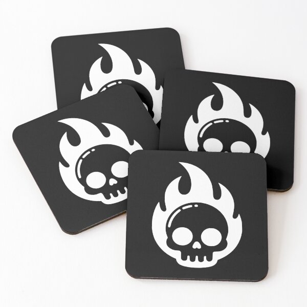Item preview, Cute Flaming Skull Minimal Design White designed and sold by Skulls & Calaveras.