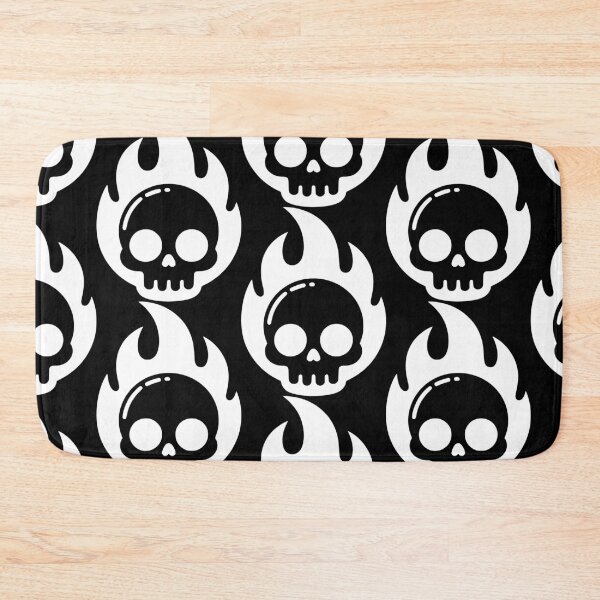 Item preview, Cute Flaming Skull Minimal Design White designed and sold by Skulls & Calaveras.