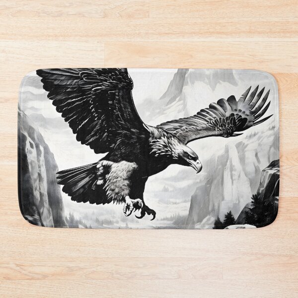 Item preview, DRAWING OF AN EAGLE ON THE MOUNTAINS designed and sold by infinitearte.