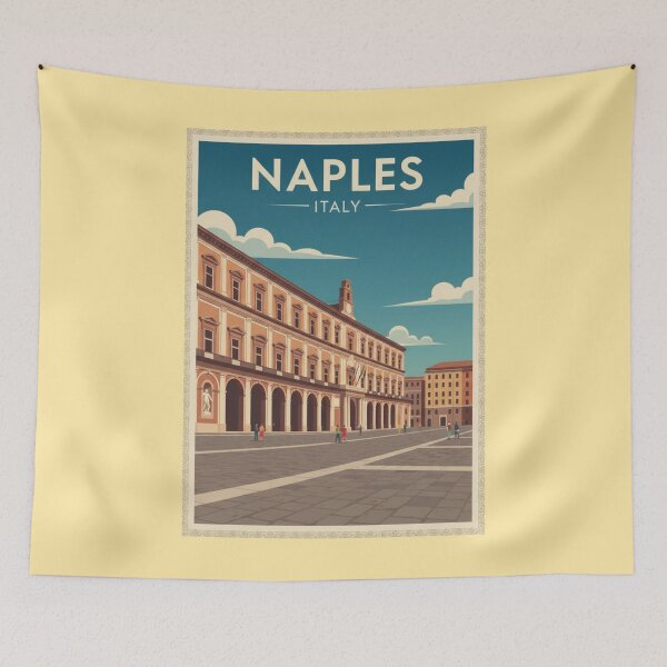Item preview, Naples Vintage Travel Art - Royal Palace - Italy designed and sold by Wanderprintt.