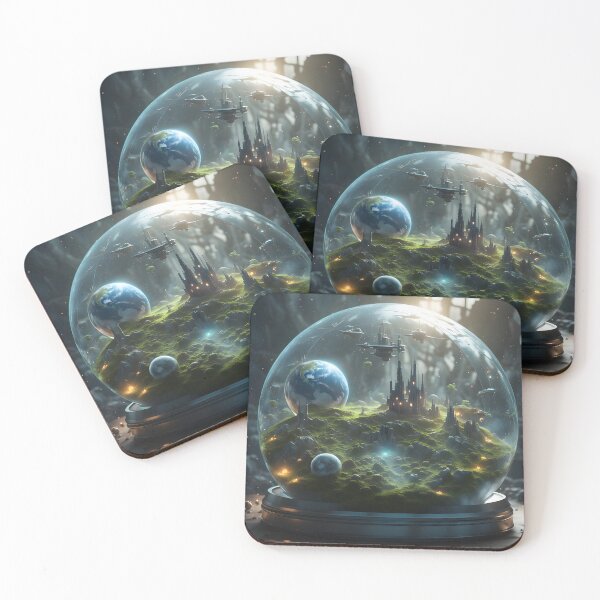 Item preview, Biomechanical Earth Terrarium – Nature Meets Machine designed and sold by PawPrintedArt.
