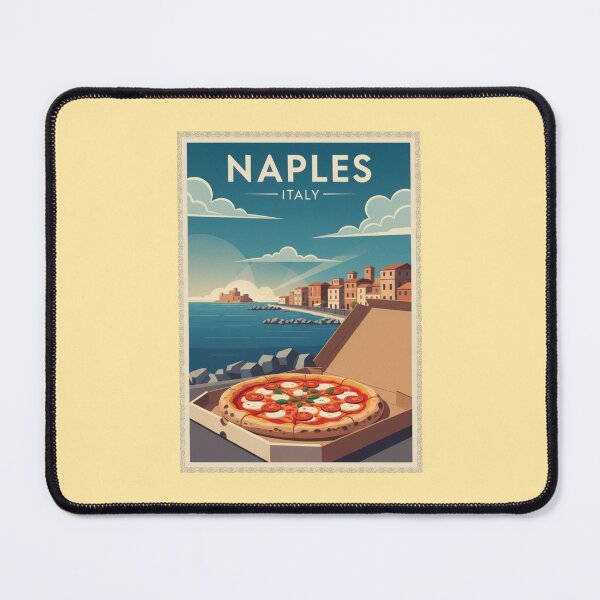 Item preview, Naples Vintage Travel Art - Pizza - Italy designed and sold by Wanderprintt.