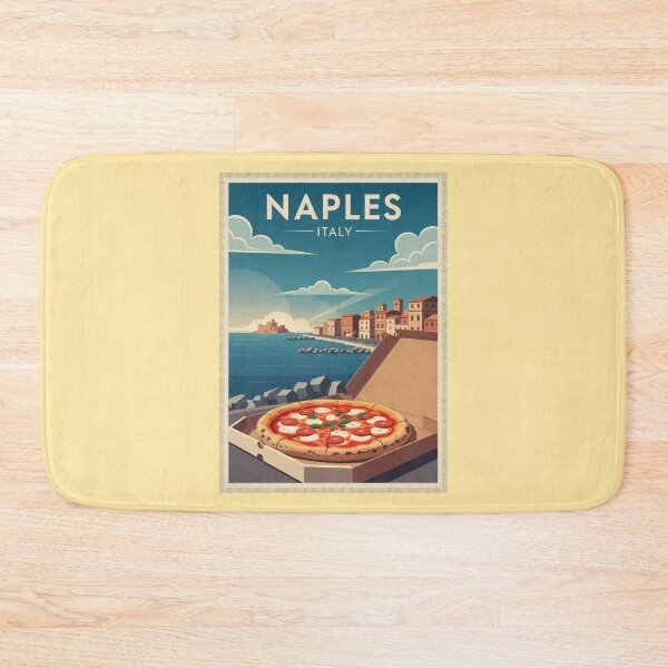 Item preview, Naples Vintage Travel Art - Pizza - Italy designed and sold by Wanderprintt.