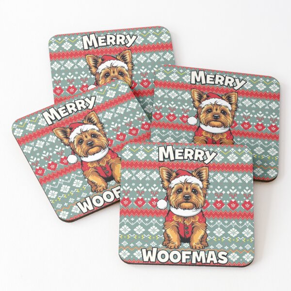 Item preview, Yorkie Merry Woofmas designed and sold by Bigfoot T-Shirt Co..