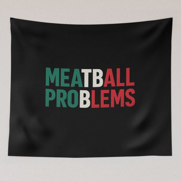 Item preview, MEATBALL PROBLEMS Funny Italian Flag Food Lover Shirt designed and sold by DailyDrivesct.