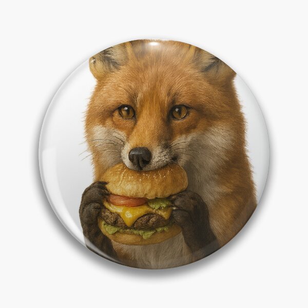 Item preview, Fox Eating a Burger and Fries designed and sold by thehaywirehoney.