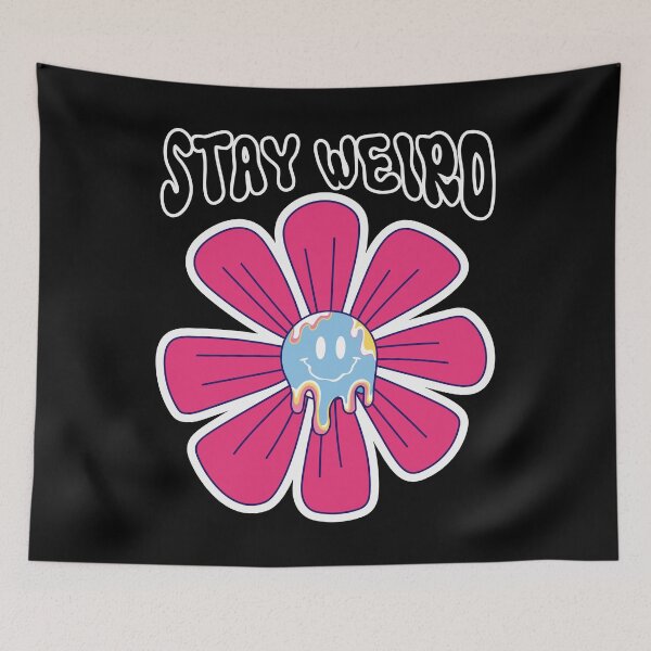 Item preview, Stay Weird Melting Face Flower designed and sold by LagomCreative.