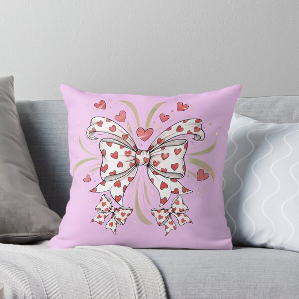 Item preview, Girly Valentine’s Bow with Red Hearts – Feminine Romantic Design for Women designed and sold by hn79.