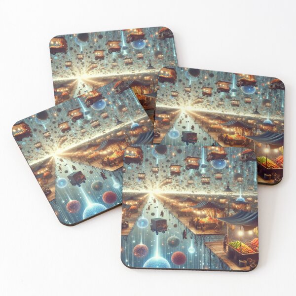 Item preview, Interdimensional floating market under cosmic light designed and sold by Tommandjerry.