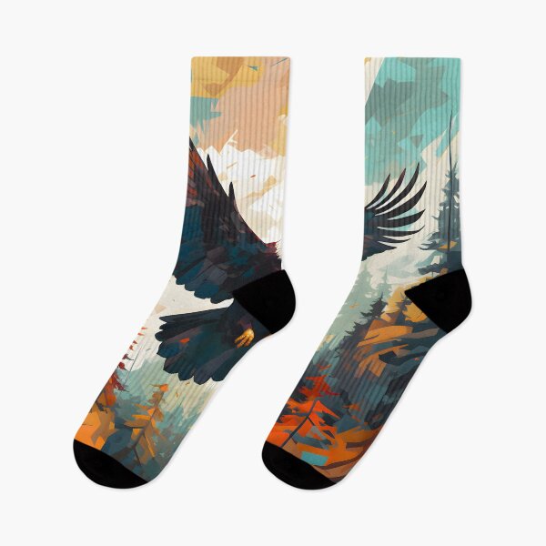 Item preview, PAINTING OF A FREE-FLYING EAGLE designed and sold by infinitearte.