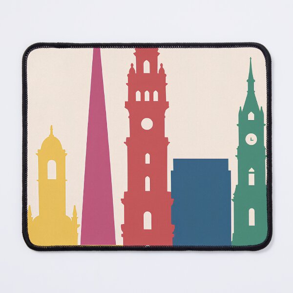 Item preview, Colorful Buenos Aires Skyline — Obelisco & Historic Landmarks designed and sold by youkee.