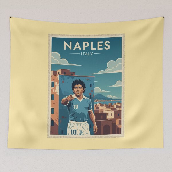 Item preview, Naples Vintage Travel Art - Maradona - Italy designed and sold by Wanderprintt.