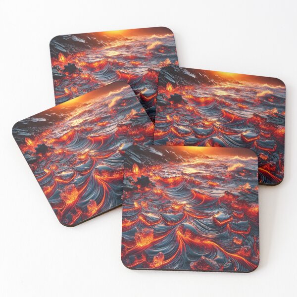Item preview, Ocean of molten lava under twilight designed and sold by Tommandjerry.