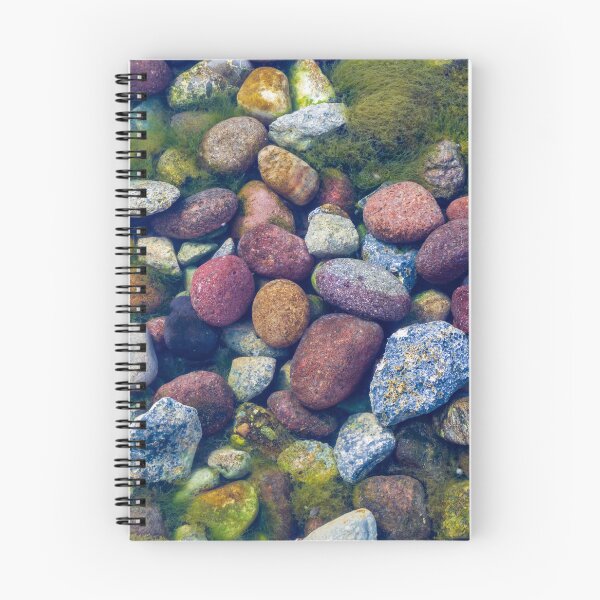 Item preview, Colorful Riverbed Stones Beneath Clear Water with Mossy Accents designed and sold by Nmallia.