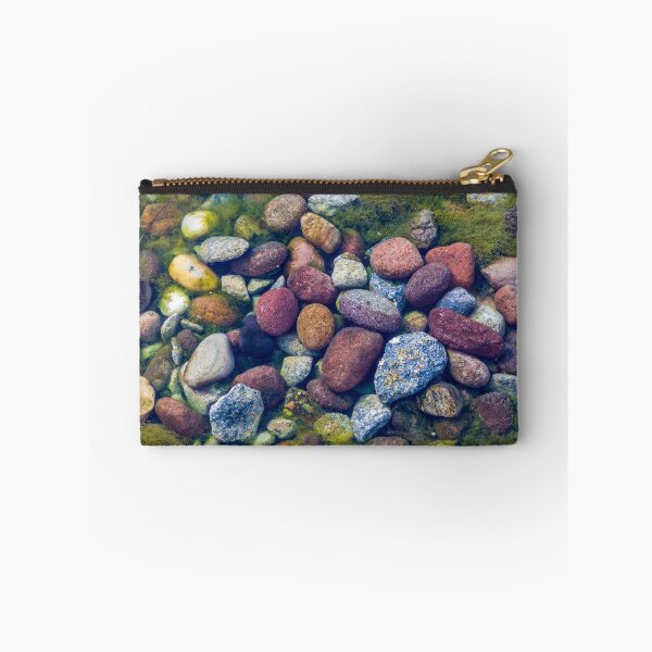Item preview, Colorful Riverbed Stones Beneath Clear Water with Mossy Accents designed and sold by Nmallia.