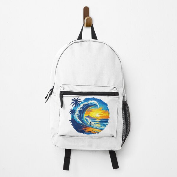 Item preview, Surfer Riding Ocean Wave at Sunset Artwork  designed and sold by ArtfulWeave.