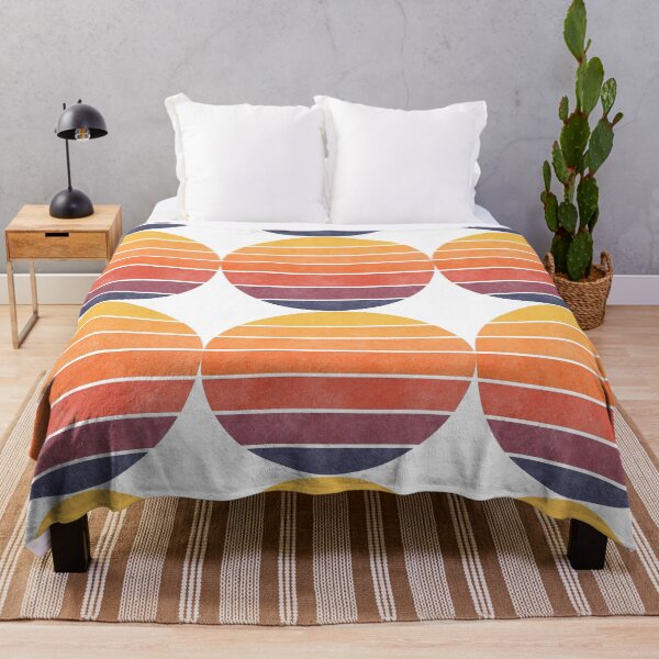 Item preview, Retro Sunset Striped Circle Design designed and sold by ArtfulWeave.