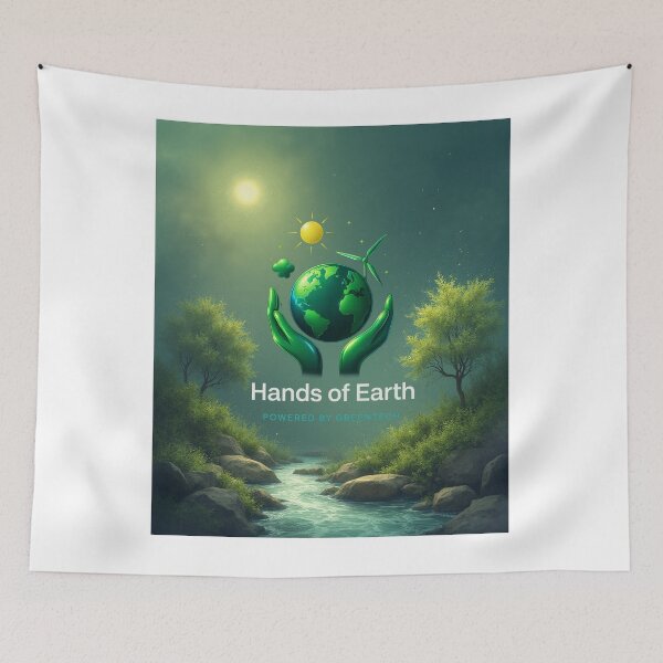 Item preview, Hands of Earth - Powered by Greentech designed and sold by AiFutureStudio.