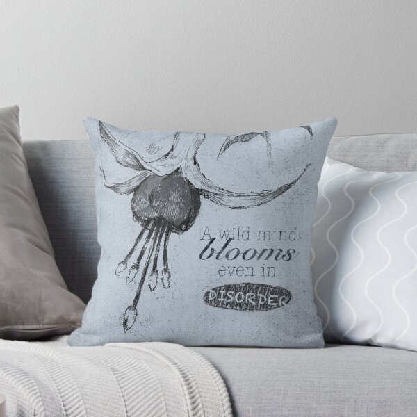 Item preview, A WILD MIND BLOOMS EVEN IN DISORDER DUSTY BLUE designed and sold by LIS AND MELIVERSO.