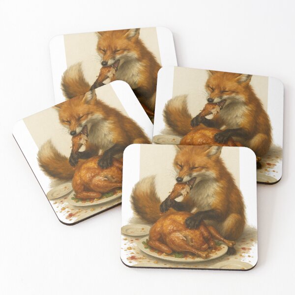 Item preview, Fox Devouring a Turkey designed and sold by thehaywirehoney.
