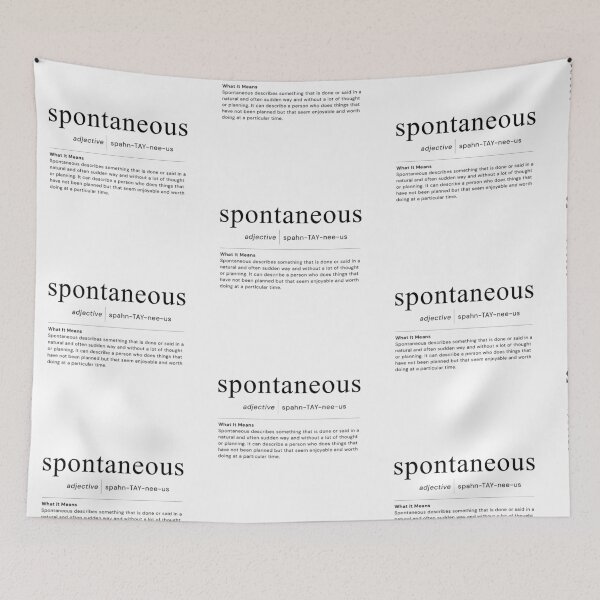 Item preview, Spontaneous | Fun & Free-Spirited Quote Tee designed and sold by Cognivibe.