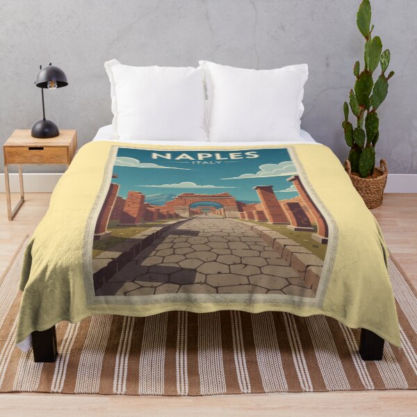 Item preview, Naples Vintage Travel Art - Pompeii - Italy designed and sold by Wanderprintt.
