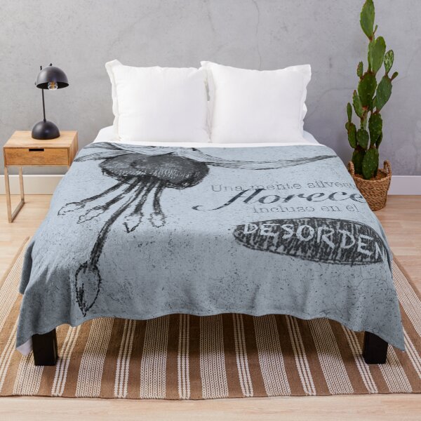 Item preview, A WILD MIND BLOOMS EVEN IN DISORDER DUSTY BLUE-SPANISH designed and sold by LIS AND MELIVERSO.