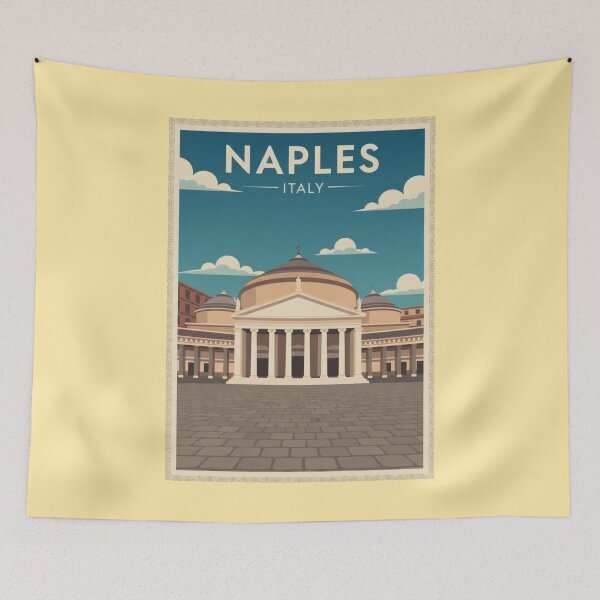 Item preview, Naples Vintage Travel Art - Plebiscite Square - Italy designed and sold by Wanderprintt.