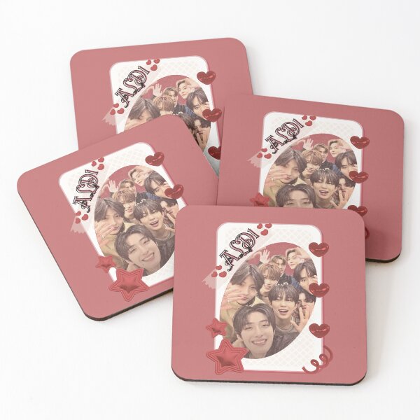 Item preview, ALPHA DRIVE ONE (ALD1) Global KPOP Boy Group Card Red Aesthetic Collage Design designed and sold by AJUNICE STUDIO.