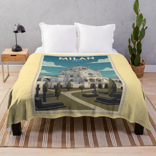 Item preview, Arte de viajes vintage de Milán - Cementerio monumental - Italia designed and sold by Wanderprintt.