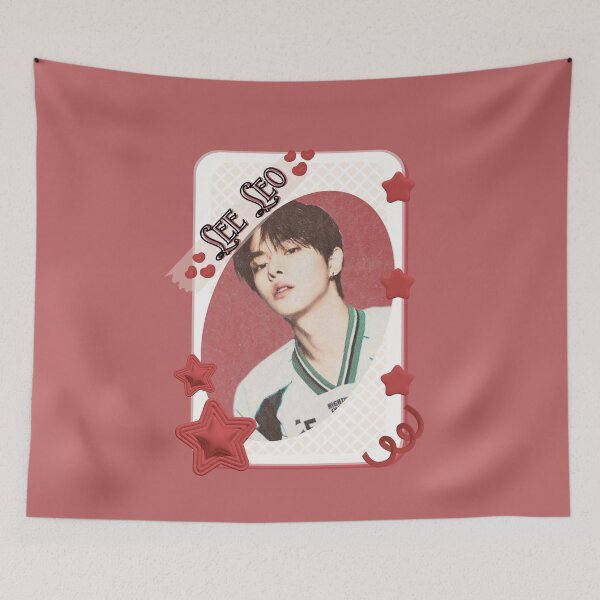 Item preview, ALPHA DRIVE ONE (ALD1) Lee Leo (리오) Global KPOP Boy Group Card Red Aesthetic Collage Design designed and sold by AJUNICE STUDIO.