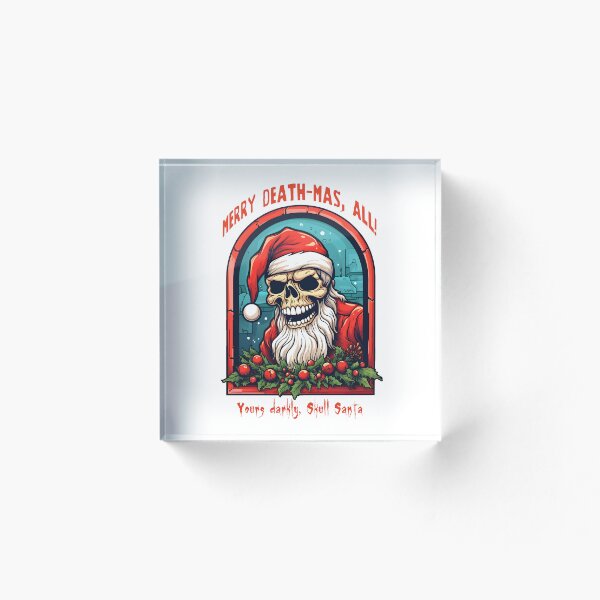 Item preview, Skull Santa Merry DeathMas. Gothic Christmas Horror Dark Holiday designed and sold by SkullTroops.