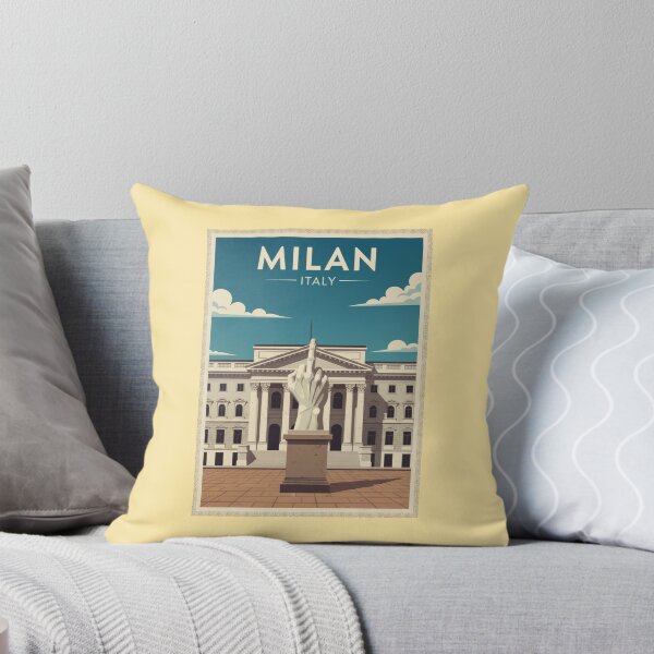 Aperçu de l'œuvre Milan Vintage Travel Art - Le majeur de Cattelan - Italie créée et vendue par Wanderprintt.