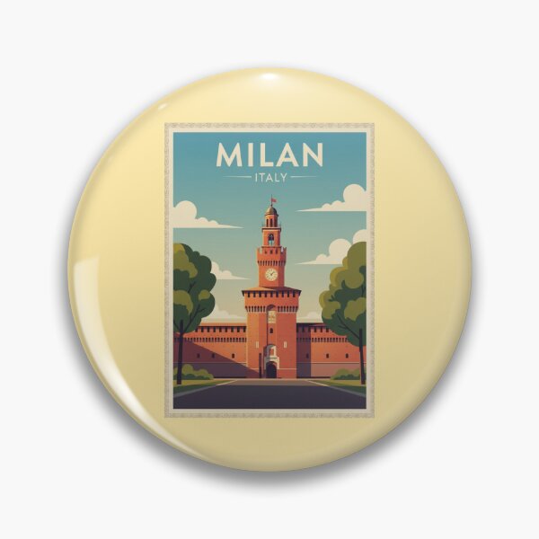Artikelvorschau, Vintage-Reisekunst aus Mailand – Castello Sforzesco – Italien entworfen und verkauft von Wanderprintt.