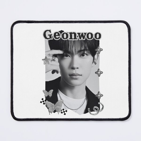 Item preview, ALPHA DRIVE ONE (ALD1) Geonwoo (Kim Geon Woo) (김건우) Global KPOP Boy Group Black and White Collage Digital Art Portrait designed and sold by AJUNICE STUDIO.