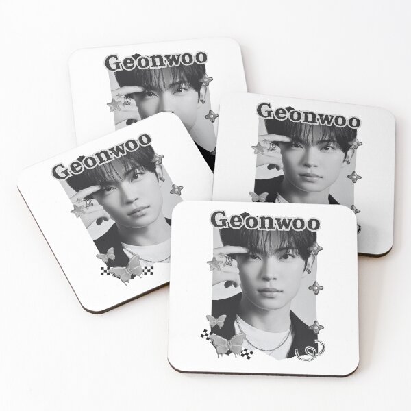 Item preview, ALPHA DRIVE ONE (ALD1) Geonwoo (Kim Geon Woo) (김건우) Global KPOP Boy Group Black and White Collage Digital Art Portrait designed and sold by AJUNICE STUDIO.