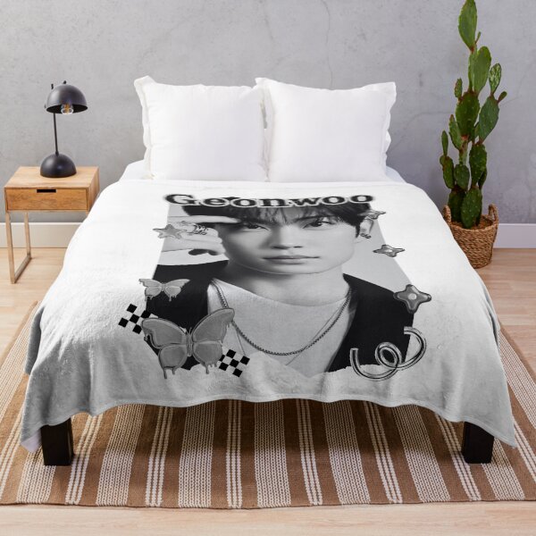 Item preview, ALPHA DRIVE ONE (ALD1) Geonwoo (Kim Geon Woo) (김건우) Global KPOP Boy Group Black and White Collage Digital Art Portrait designed and sold by AJUNICE STUDIO.