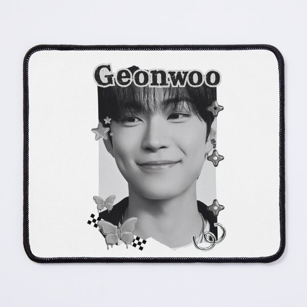 Item preview, ALPHA DRIVE ONE (ALD1) Geonwoo (Kim Geon Woo) (김건우) Global KPOP Boy Group Black and White Collage Digital Art Portrait designed and sold by AJUNICE STUDIO.