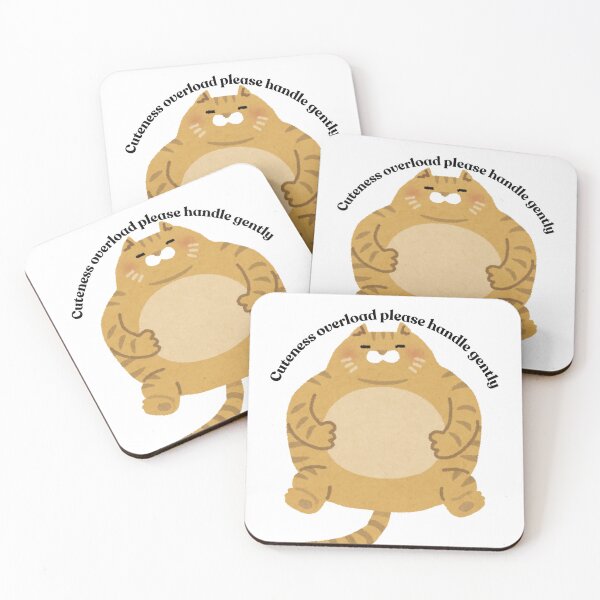 Item preview, Cuteness Overload Fat Cat | Cute Chubby Cat Illustration designed and sold by Artbymeaow.