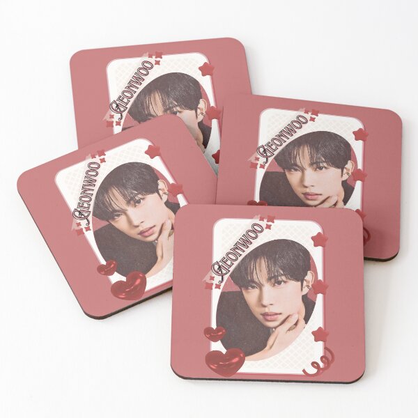 Item preview, ALPHA DRIVE ONE (ALD1) Geonwoo (Kim Geon Woo) (김건우) Global KPOP Boy Group Card Red Aesthetic Collage Design designed and sold by AJUNICE STUDIO.