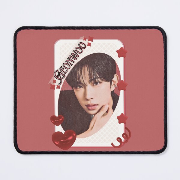 Item preview, ALPHA DRIVE ONE (ALD1) Geonwoo (Kim Geon Woo) (김건우) Global KPOP Boy Group Card Red Aesthetic Collage Design designed and sold by AJUNICE STUDIO.