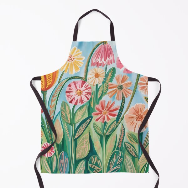 Item preview, Whimsical Watercolor Flower Garden – Vibrant Floral Illustration with Tulips and Blooms designed and sold by VividOrganica.