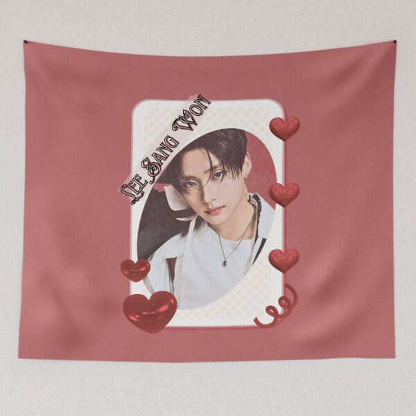 Item preview, ALPHA DRIVE ONE (ALD1) Lee Sang Won (이상원) Global KPOP Boy Group Card Red Aesthetic Collage Design designed and sold by AJUNICE STUDIO.