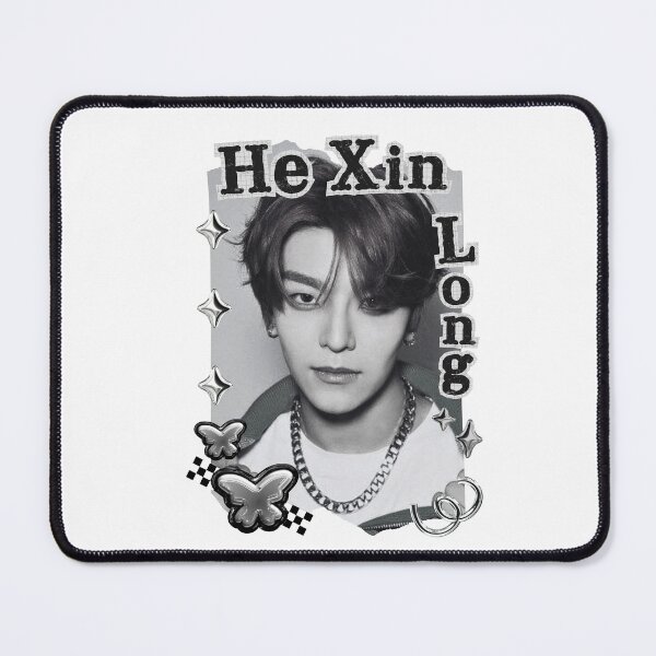 Item preview, ALPHA DRIVE ONE (ALD1) He Xin Long (贺鑫隆) (Xinlong) (씬롱) Global KPOP Boy Group Black and White Collage Digital Art Portrait designed and sold by AJUNICE STUDIO.