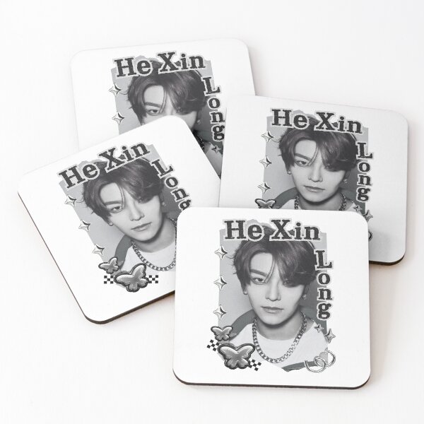 Item preview, ALPHA DRIVE ONE (ALD1) He Xin Long (贺鑫隆) (Xinlong) (씬롱) Global KPOP Boy Group Black and White Collage Digital Art Portrait designed and sold by AJUNICE STUDIO.