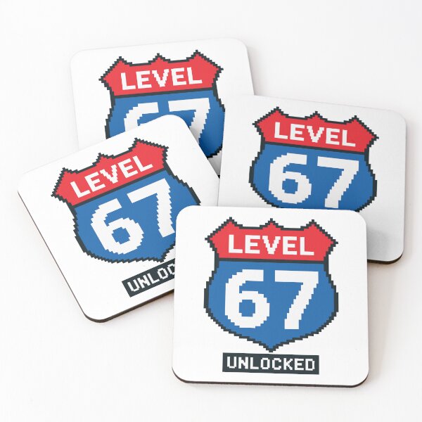 Item preview, Level 67 Unlocked - 67 Meme 8-Bit Pixel Art Retro Gamer Design designed and sold by TAKATAKATOUM.